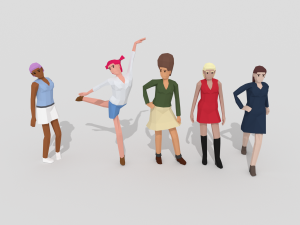 female pack 02 3D Model