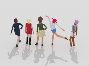 female pack 02 Model 3D