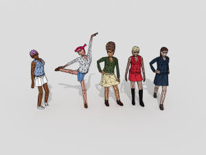 female pack 02 Model 3D