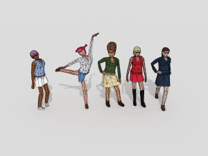 female pack 02 3D Model