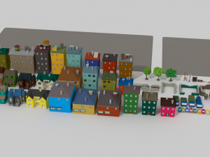 street pack 3D Model