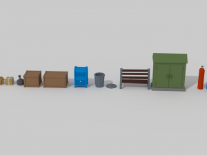 street pack 3D-Modell