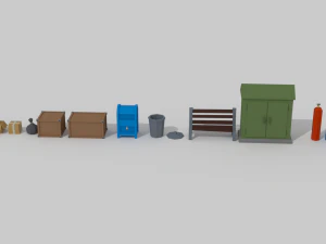 street pack 3D Model