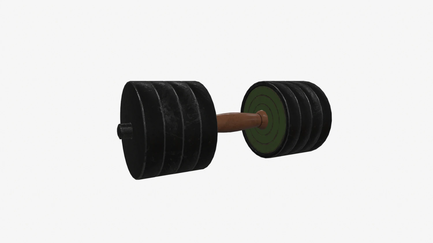 old dumbbell 3D Model .c4d .max .obj .3ds .fbx .stl .blend 