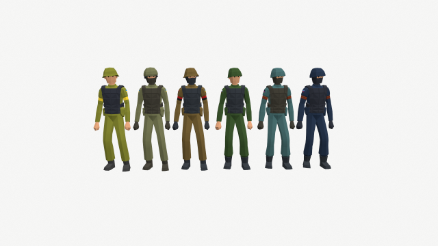 ukraine russia troops 3D 模型 .c4d .max .obj .3ds .fbx .stl .blend 