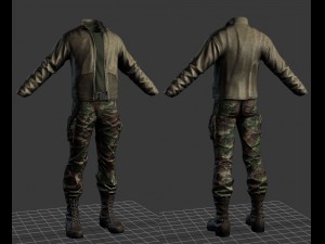 dress male Model 3D