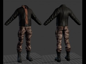 dress male 3D Model
