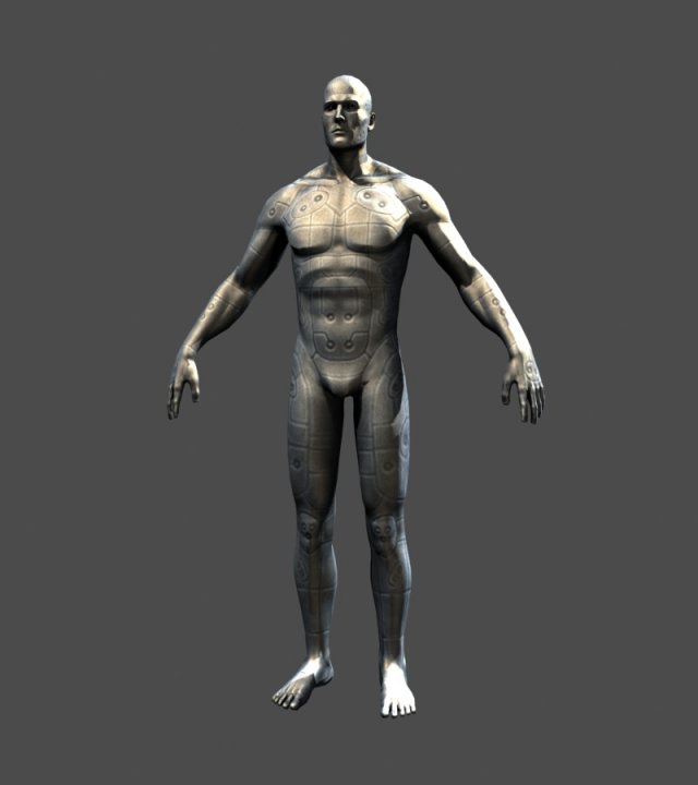 cyborg 3D Modell .c4d .max .obj .3ds .fbx .stl .blend 