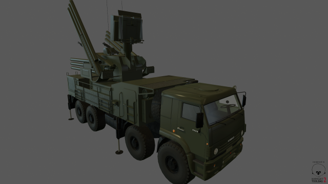 pantsir-s1 3D Model .c4d .max .obj .3ds .fbx .stl .blend 