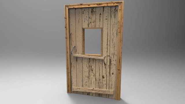 wooden door 3D Model .c4d .max .obj .3ds .fbx .stl .blend 