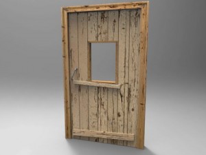 wooden door Modèle 3D