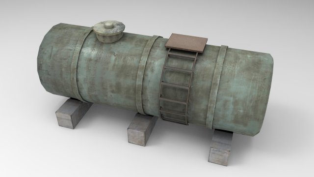 oil tank 3D Модель .c4d .max .obj .3ds .fbx .stl .blend 