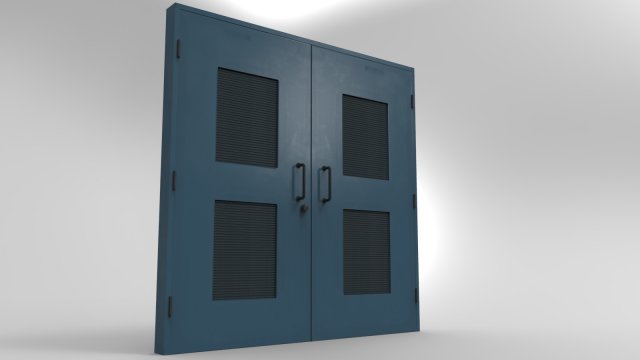 door blue 3D-Modell .c4d .max .obj .3ds .fbx .stl .blend 