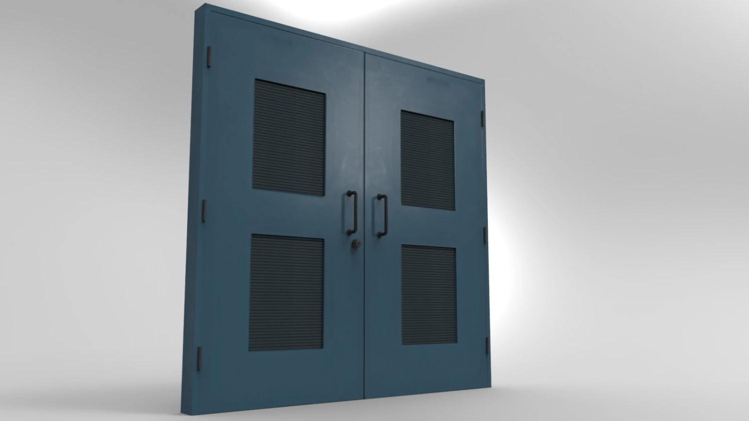 door blue 3D Model .c4d .max .obj .3ds .fbx .stl .blend 