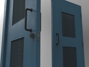 door blue 3D-Modell