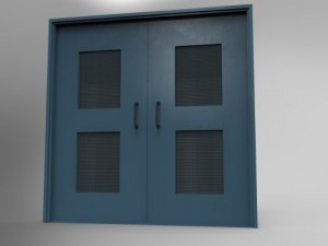 door blue 3D-Modell