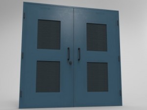 door blue 3D-Modell