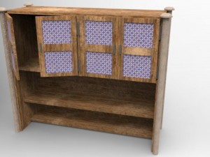 wooden cabinet Modèle 3D