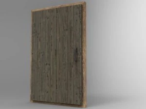 오래된 나무 문 3D 모델