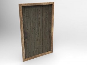 old wooden door 3D-Modell