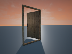old wooden door 3D-Modell