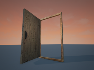 old wooden door 3D-Modell