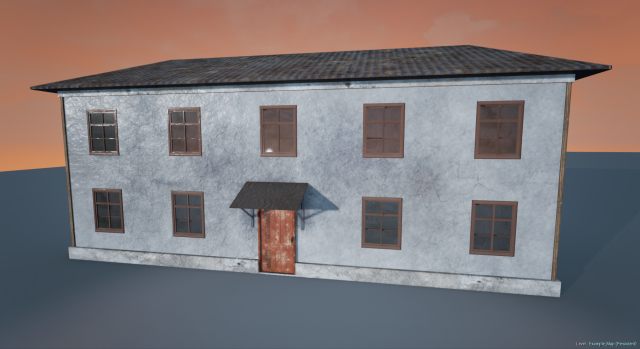 russian house barracks 3D Model .c4d .max .obj .3ds .fbx .stl .blend