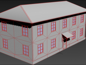 russian house barracks 3D Model