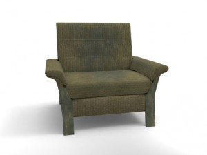 green armchair 3D Model