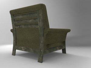 green armchair 3D Model