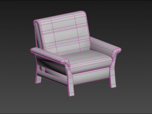 green armchair 3D Model