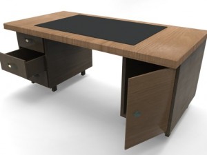 work table black 3D Model