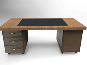 work table black 3D Model