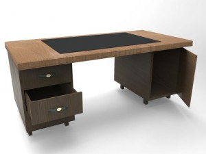 work table black 3D Model