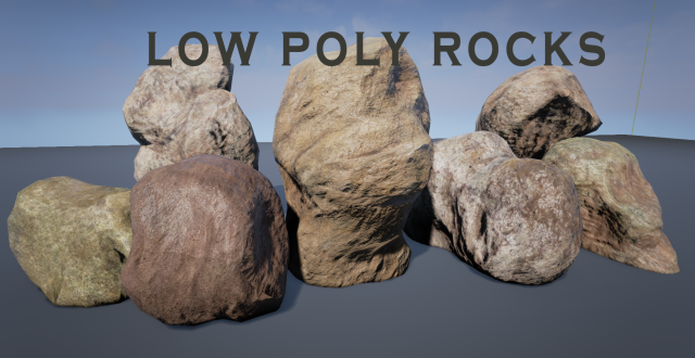 rock set Model 3D .c4d .max .obj .3ds .fbx .stl .blend 