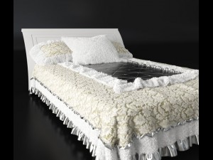 neoclassic design bed for interior bedrooms Model 3D
