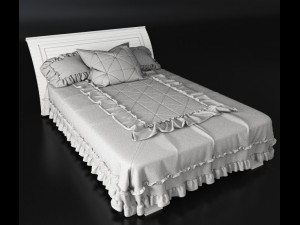 neoclassic design bed for interior bedrooms Model 3D