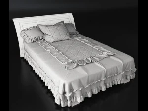 neoclassic design bed for interior bedrooms 3D Model