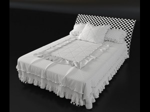 neoclassic design bed for interior bedrooms Model 3D