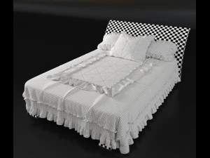 neoclassic design bed for interior bedrooms 3D Model