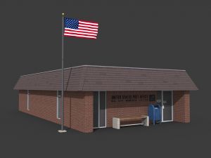 post office Modèle 3D