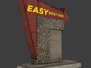 znak motelu Model 3D