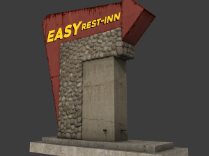 motel sign Modello 3D