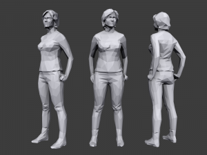 lowpoly people casual pack Modèle 3D
