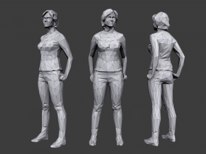 lowpoly people casual pack Modèle 3D