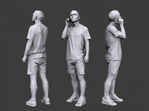 lowpoly people casual pack Modèle 3D
