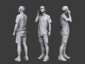 lowpoly people casual pack Modèle 3D