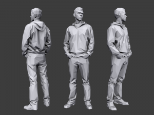lowpoly people casual pack Modèle 3D