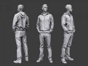 lowpoly people casual pack Modèle 3D