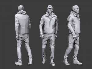 lowpoly people casual pack Modèle 3D